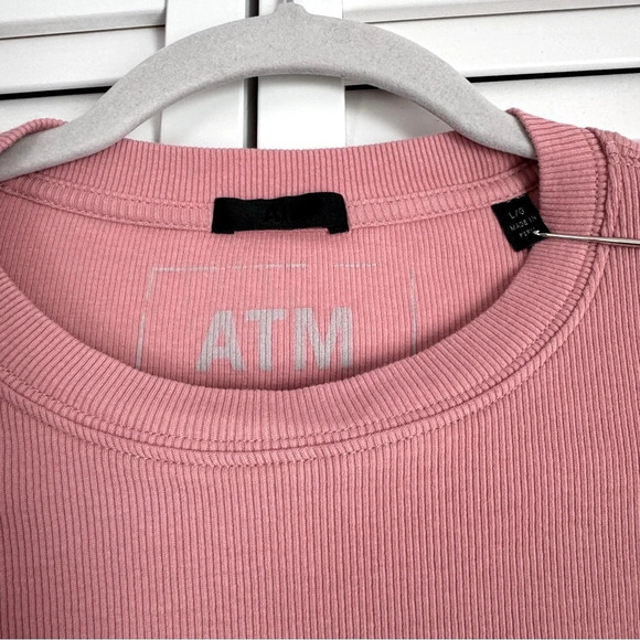 ATM Crew Neck Long Sleeve Cotton Top Sweatshirt Size Large - Picture 3 of 6